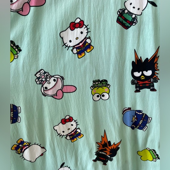 My Hero Academia Hello Kitty and Friends size 3XL button down short sleeve shirt - Picture 8 of 16